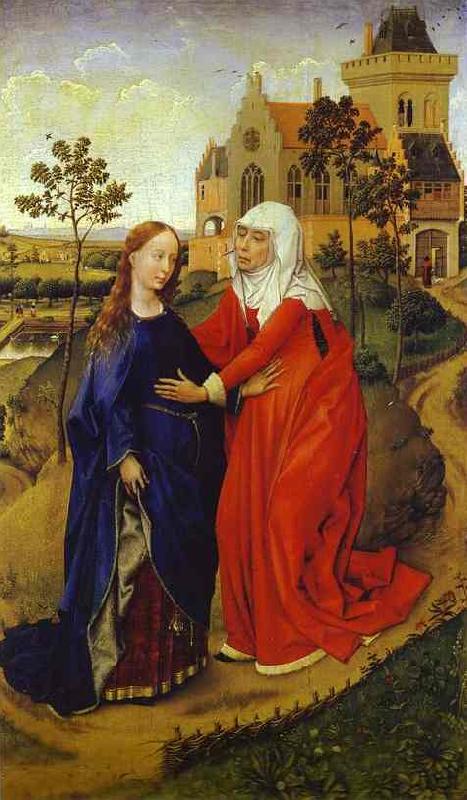 Visitation of Mary  e, Rogier van der Weyden